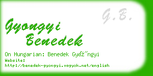 gyongyi benedek business card